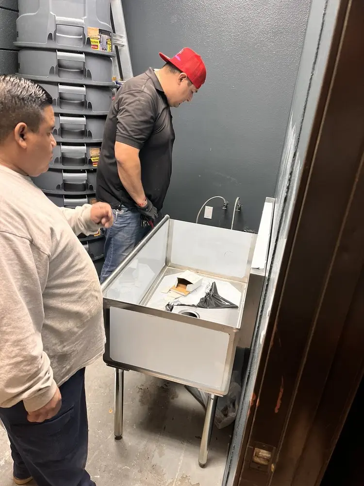 Commercial plumbing and sink installation in Lower Roxbury